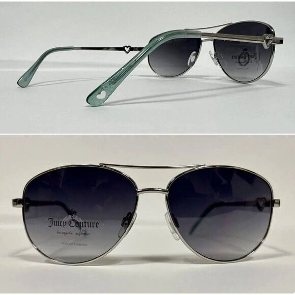 JUICY COUTURE WJC61SG18S Aviator Fashion SUNGLASSES Silver black Gradient Lens - Picture 1 of 10